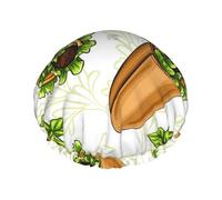 Vegetable Burrito,Shower Cap Nightcap Double Layer Waterproof Elastic Bath Cap Reusable Hair Cap