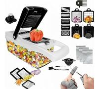Vegetable Chopper 18 in 1 Mandoline Vegetable Slicer Multifunctional, Food Onion Salad Veg Chopper with Container, French Fry Potato Dicer Slicer Cutter