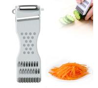 Vegetable Chopper, 2025 New 6-in-1 Multifunctional Potato Peeler, Easy Use Food Chopper for Veggie Onion Salad, Stainless Steel Mandoline Vegetable Slicer, Practical Kitchen Tools Gadgets (White)
