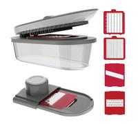 Vegetable Chopper and Mandoline Slicer with Container, CHOPZILLA 4 Stainless Steel Blades, BPA-Free Onion Dicer, Veggie Chopper, French Fry Cutter, Fruit Salad Potato Food Slicer and Dicer, Pink