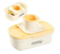 Vegetable Chopper and Slicer - Safe Manual Portable Kitchen Aid - Kitchen Food Cutter and Garlic Press for Onion Cucumber Carrot Ginger Meal Preparation Household Farm Camp