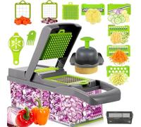 Vegetable Chopper Cutter Mandoline Vegetable Slicer Cheese Grater - Potato Onion Salad Veggie Chopper with Container - French Fry Potato Dicer Slicer Cutter - Kitchen Tools Gadgets