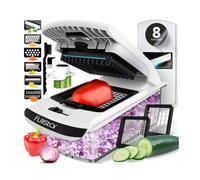 Vegetable Chopper & Mandoline Slicer with Container - Veggie Onion Salad Food Cutter Dicer - Julienne & Wavy Slicer - Grater Zester - Kitchen Tools