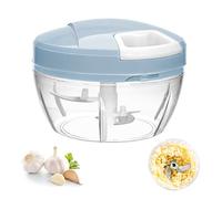 Vegetable Chopper Mini Portable Pull Onion Chopper Multi-Function Garlic Crusher Quick Hand Crusher for Onions Garlic Peppers Carrots Fruits Meat 500ml
