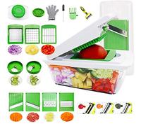 Vegetable Chopper, RTMAXCO Mandoline Slicer Dicer Peeler Onion Chopper, Food Chopper Cutter Cheese Grater,Vegetables Spiralizer, All in 1 Adjustable Vegetables Slicer Veggie Slicer, Salad Chopper