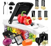 Vegetable Chopper, Safe to Use 16 in 1 Handheld Chopper Easy Clean and Store, Multifunctional Suitable for Most Vegetables Fruits, Onion Kitchen