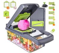Vegetable Chopper Slicer 13-in-1 with Spice Chopper Set 7 Blades Veggie Dicer Onion Fruit Cutter, Kitchen Accessories Gadgets