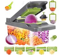 Vegetable Chopper Vegetable Cutter Mandoline Vegetable Slicer - Veggie Onion Potato Salad Food Chopper Manual-Veg Chopper and Julienne/Dicer - Kitchen Tools & Gadgets, Includes an Egg Cutter