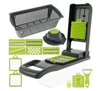 Vegetable Chopper with 2.5L Container Multifunctional Food Veggie Cutter,Compatible for Salad Potato Carrot(1 Set Style 2)