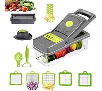 Vegetable Choppers, Food Chopper Veggie Slicer Manual Mandolin Slicer, Manual Food Cutter for Chef and Household (11 in 1)