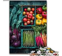 Vegetable Collage Jigsaws Puzzles 1000 Pieces for Adults Gifts, for 14+ Train Your Brain And Your Hands Christmas Game Gifts (26x38cm)