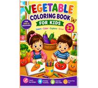 Vegetable coloring Book: Easy Coloring Pages for Kids