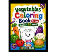 vegetable coloring book for kids: English and Hindi Vegetable Names | Learn, Color and Have Fun