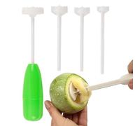 Vegetable Corer,4 Sizes Replaceable Head Vegetable Spiral Cutter Digging Tool Kitchen Gadget,Easy Remove The Seeds (green)