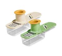 Vegetable Cutter, 2-Piece Food Grater with Storage Container - Potato Cutter with Hand Guard - For Preparing Garlic, Ginger, Carrot and Cooking in the