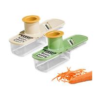 Vegetable Cutter, 2-Piece Kitchen Accessories with Storage Container, Potato Cutter with Hand Protection, for Preparing Garlic, Ginger, Carrot and Cooking in the