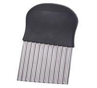 Vegetable Cutter Corrugated Efficient Multi-Functional Wavy Chopper Time Saving Stainless Steel Crinkle Cutter Cooking Tools(Black)