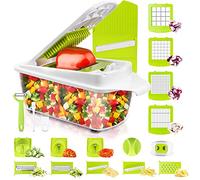 Vegetable Cutter Fruit Cutter 23 Pieces Vegetable Choppers Mandolin Slicer Onion Chopper Food Chopper Veg Chopper Dicer Julienne Spiral Grater Peeler