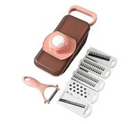 Vegetable Cutter Fruit Slicer Grater Shredders Drain Basket Food Chopper Cutter Dicer Slicer Tools Kitchen Accessories(Pink)