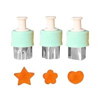 Vegetable Cutter Shapes,Small Cutting Molds for Cheese | Kitchen Accessories Pastry Stamps Mold Garnishing Tools 3pcs Fun Cutout Designs for Lunch Homemade Baking