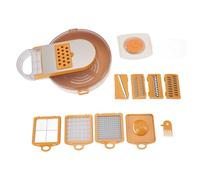 Vegetable Cutter with Drain Basket, Multipurpose Kitchen Chopper, Potato Cutter, Large Capacity, ABS Material - Versatile Slicing, Dicing and Shredding Tool, Easy to Clean for