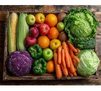 Vegetable Diamond Art Kits Adults Kids, 24x35 Inch Full Square Drill Kitchen 5D DY Diamond Painting with Complete Tools, Rhinestone Gem Art Crafts Home Wall Decor Fun Craft Gift for Family FC-835