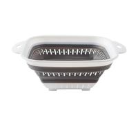 Vegetable Drain Basket Silicone Kitchen Foldable Storage Basket Collapsible Colander Strainer Fruit Vegetable Drainer for Vegetable/Fruit/Rice(Color3)