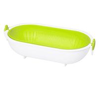 Vegetable Food Strainer Rotary Wheel Oval Strainer Made in Japan (280mm x 154mm x 88mm)