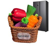 Vegetable Fridge Magnets - Realistic 3D Mini Magnet Decor, Removable | 3D vegetable magnets, realistic mini design with removable parts, give the fridge a decorative function, for