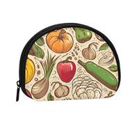 Vegetable Fruit Coin Purse with Zipper Mini Coin Pouch Small Change Wallet for Men Women Coin Bag Personalized Credit Card Bags Everything Storage Pouch for Headset ID Key Lipstick