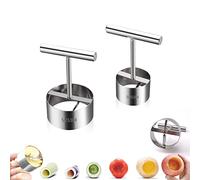 Vegetable & Fruit Corer, Veggie Corer Drill Fruit Core Remover Kitchen Tool, 2 Sizes Veggie Drill for Coring and Hollowing Out Zucchini, Pumpkin, Potatoes, Carrot, Apple, Pear, Tomato