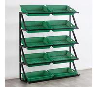 Vegetable & Fruit Display Rack Retail for Snacks & Produce Perfect Countertop Solution for Supermarkets Markets & Grocery Stores