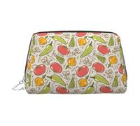 Vegetable Fruit Print Cosmetic Bag for Women Travel Toiletry Dorm Room Use Makeup Bags Organizer