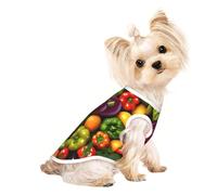 Vegetable Fruit Print Dog Lightweight Shirt,Summer Cool Breathable Dog t Shirts,Pet Sleeveless Stretchy Clothes