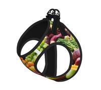 Vegetable Fruit Print Harness Leash Set For Cat Dog, Reflective Adjustable Escape-Proof Vest Lead With Soft Breathable Mesh, For Small Pets And Kitten Puppy