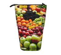 Vegetable Fruit Print Telescopic Standing Pencil Bag/Stand Up Stationery Bag/Makeup Bag/Storage Case