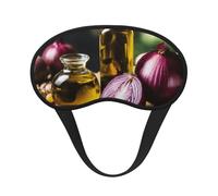 Vegetable Fruit Print Unisex Washable Eye Mask Sleeping Light-Blocking Cover for Home Hotel Camping