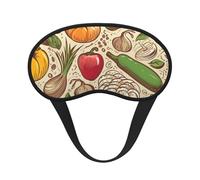 Vegetable Fruit Sleep Mask for Side Sleeper, Light Blocking Night Masks for Sleeping Eye Mask for Women Men Eye Cover Soft Comfortable Eye Shade for Travel, Nap