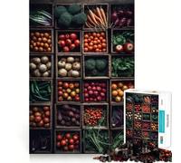 Vegetable Garden Market Adults 1000 Pieces Puzzle Mental Fun Game Advanced Laser Cutting Tech Amusing Challenge for Waiting Time (50x75cm)