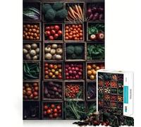 Vegetable Garden Market Jigsaw Puzzles 1000 Cognitive Skill Toy Smooth Burr Free Surface Relaxing Indoor Group Activity (38x26cm)