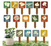 Vegetable Garden Signs, Wooden T-Shape Decorative Signs - Horticultural Fruit and Vegetable Labels | for Fruit Flower Tree Seedling Grow Growing Nursery Yard Balcony Pots Row Outside Gardenin