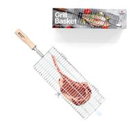 Vegetable Grill Baskets for Outdoor Grill | Stainless Steel Wire Mesh for Grilling Vegetables & Small Foods | Even Cooking & Secure Hold | Compatible with Brazilian Flame Skewers | Vegetable
