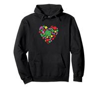 Vegetable Heart Vegetarian Vegan Plants Pullover Hoodie