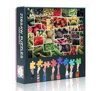 Vegetable Jigsaw Puzzles for Adults 1000 Pieces, Variety of Popular Farmers Market Fruits and Vegetables Puzzle, Impossible Challenging, 19.5 x 27.5 Inch