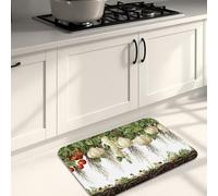 Vegetable Kitchen Mats for Floor, Fresh Produce Farmhouse Style Soft Mats, Cushioned Comfort Washable Non Slip Decor Rugs for Kitchen Sinks Laundryroom Bathroom 20x31 Inch