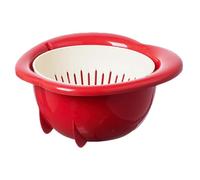 Vegetable Laundry Basket - Double Layer Quick Drain Funny Fruit Strainer Draining for Berries Potato Food Cleaning Kitchen Home Apartment Restaurant Farm Colander Removable Inside Peer
