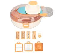 Vegetable, Less Steel Multifunctional Tool with Container, ient Veggie r Home Restaurant Cooking, Includes 10 (Orange)