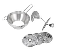 Vegetable Mill - Stainless Steel Mill - Durable Manual Design, Easy Clean Construction | Portable Meat Mincer for Mashed Potatoes, Apple Sauce, Vegetable Puree, Fruit Puree, H