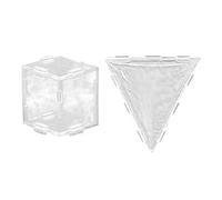 Vegetable Molds for Growing - Transparent Triangle Former, Clear Cubic Shaper, Fruit Vegetable Growth Forming Container Cultivation Tool, Reusable Produce Shaping Case Agricultural Training Equipment