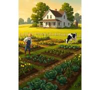 Vegetable Patch 2000 Piece Jigsaw Puzzles for Adults, Colourful, Challenging & Brainteasing Adult puzzles 2000 Pieces Cow, Fun jigsaws for The Whole Family 40x28 inch